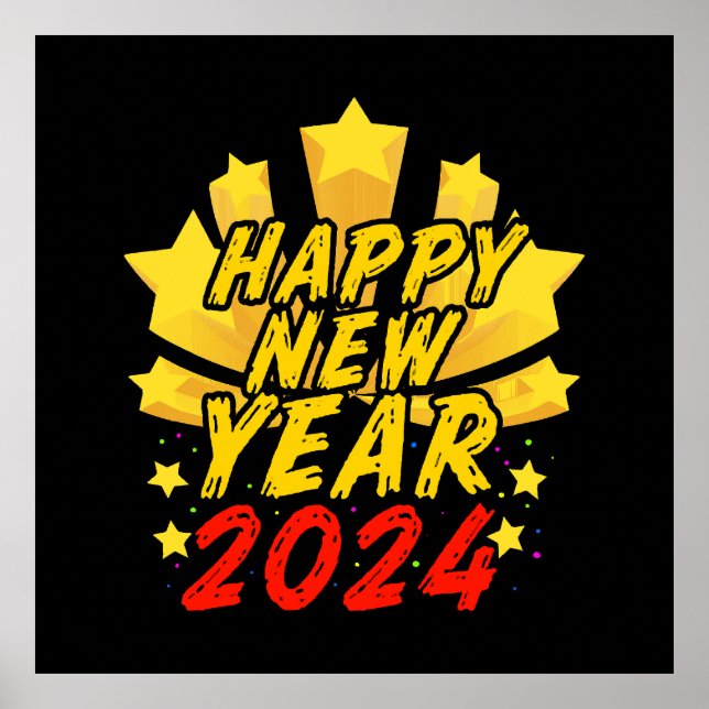 Póster Feliz Año Nuevo 2024 (Frente)