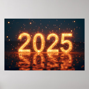 Póster Feliz Año Nuevo 2025