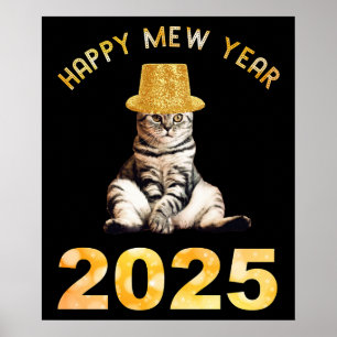 Póster Feliz Año Nuevo 2025