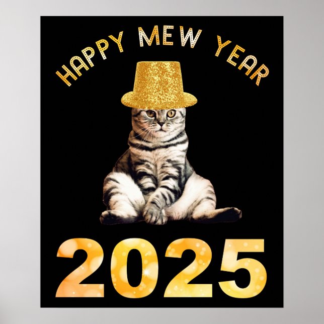 Póster Feliz Año Nuevo 2025 (Frente)