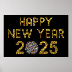 Póster Feliz Año Nuevo 2025