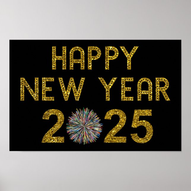 Póster Feliz Año Nuevo 2025 (Frente)