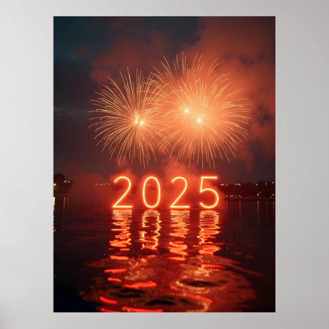 Póster Feliz Año Nuevo 2025 (Frente)