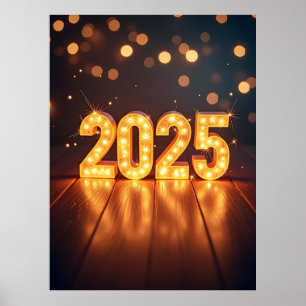 Póster Feliz Año Nuevo 2025