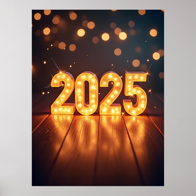 Póster Feliz Año Nuevo 2025 (Frente)