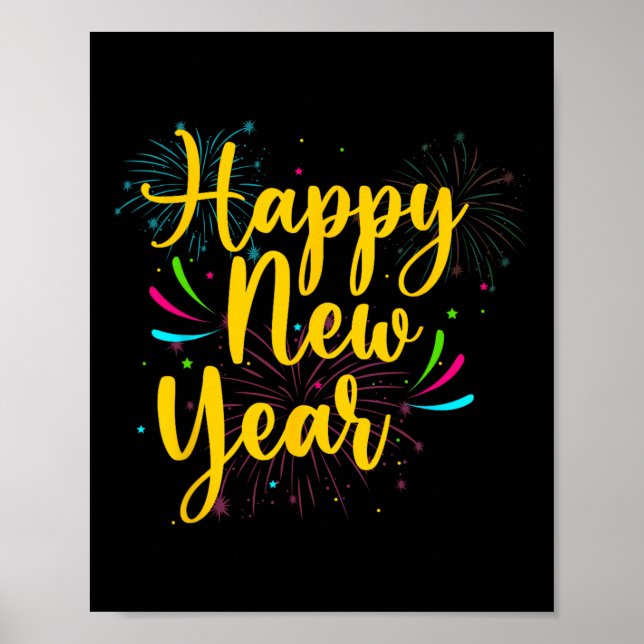 Póster Feliz Año Nuevo 2025 Fiesta gracioso de la fiesta  (Frente)