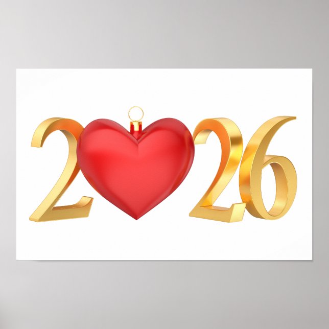 Póster Feliz Año Nuevo 2026 (Frente)