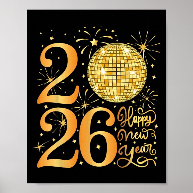 Póster Feliz Año Nuevo 2026 (Frente)