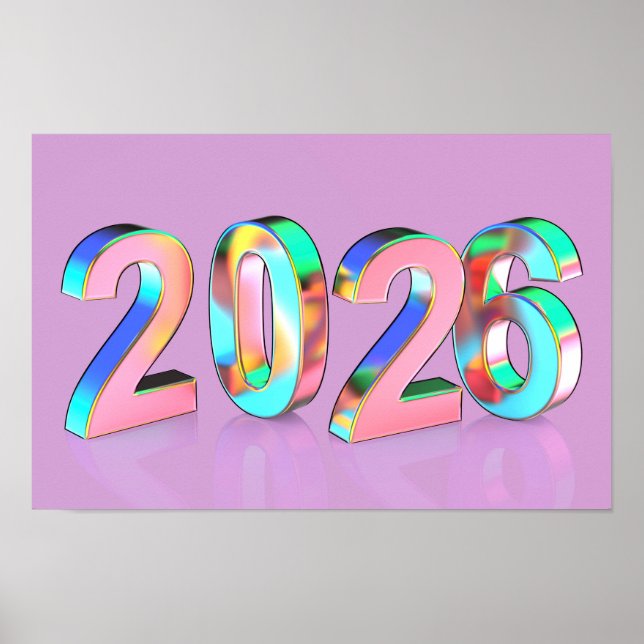 Póster Feliz Año Nuevo 2026 (Frente)