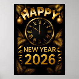 Póster "Feliz Año Nuevo 2026"