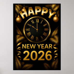 Póster "Feliz Año Nuevo 2026"