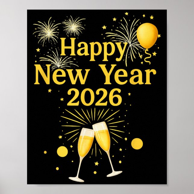 Póster Feliz Año Nuevo 2026  (Frente)