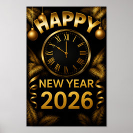 Póster "Feliz Año Nuevo 2026"