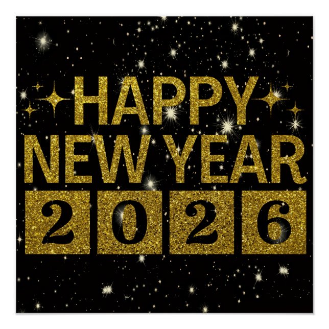 Póster Feliz Año Nuevo 2026 (Anverso)