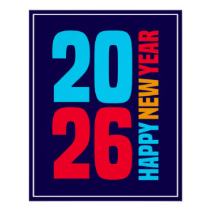 Póster Feliz Año Nuevo 2026-34568