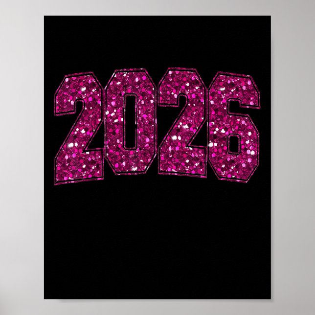 Póster Feliz Año Nuevo 2026 Fiesta de fuegos artificiales (Frente)