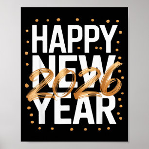Póster Feliz Año Nuevo 2026 Nochevieja