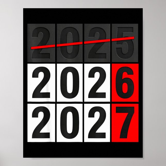 Póster Feliz Año Nuevo 2026 Próximamente 2027 67 Meme Sei (Frente)