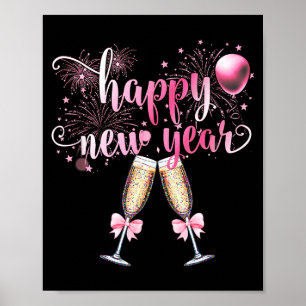 Póster Feliz Año Nuevo 2026, Regalo Divertido Lindo Hombr