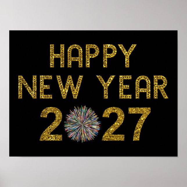 Póster Feliz Año Nuevo 2027 (Frente)