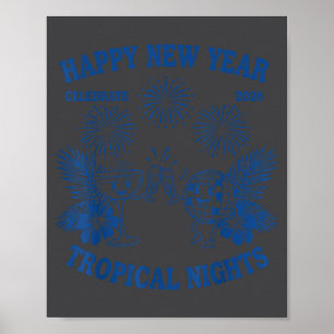Póster Feliz Año Nuevo Celebración de Noches Trocal 2026