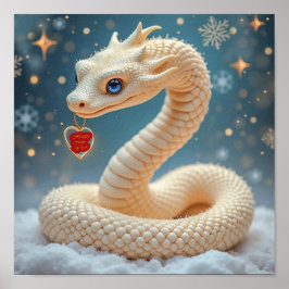Póster Feliz Año Nuevo de la Serpiente