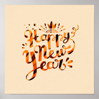 Póster Feliz Año Nuevo del Tigre