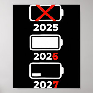 Póster Feliz Año Nuevo Divertido 2026 2027 67 Meme Seis S
