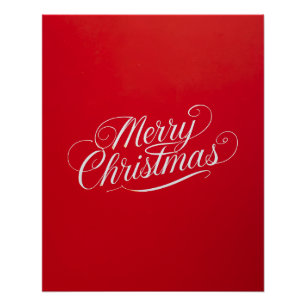 Póster Feliz Año Nuevo Feliz Navidad Temporada de Vacacio