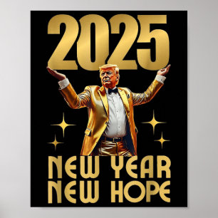Póster Feliz Año Nuevo Fiesta 2025