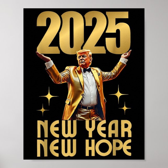 Póster Feliz Año Nuevo Fiesta 2025 (Frente)