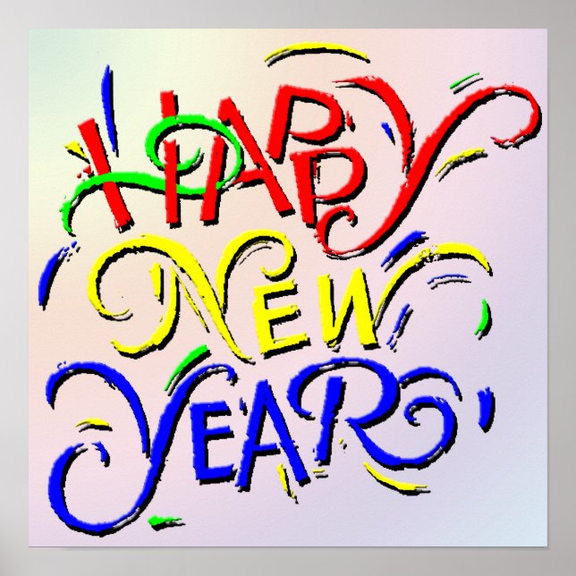 Póster Feliz Año Nuevo Poster (Frente)