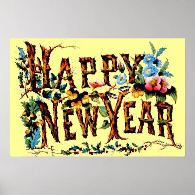 Póster Feliz Año Nuevo Poster (Frente)