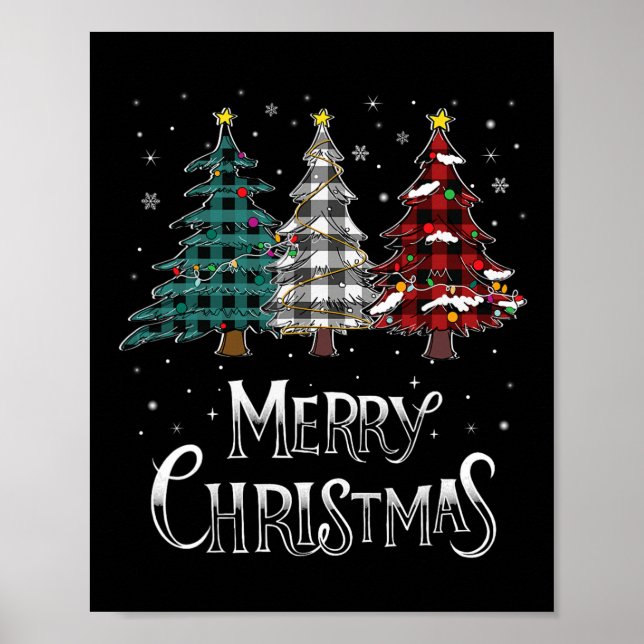 Póster Feliz Árbol de Navidad Navidad Navidad Navidad Búf (Frente)