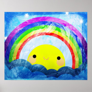 Póster Feliz arcoiris