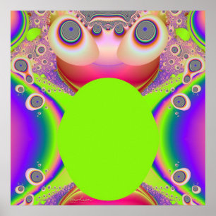 Póster Feliz bebé verde
