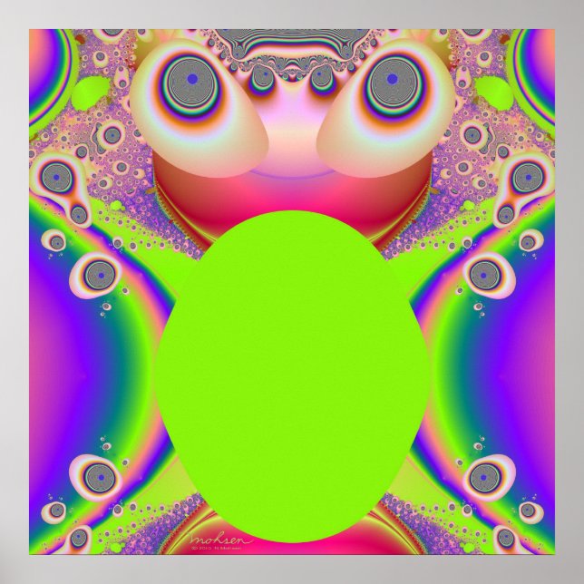 Póster Feliz bebé verde (Frente)