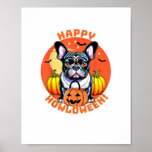 Póster Feliz Bulldog francés hallow