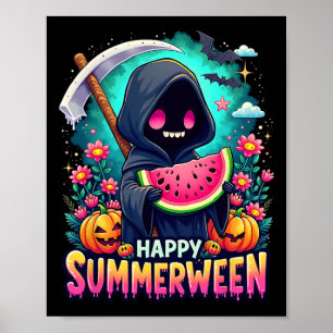 Póster Feliz Calaveras de Summerween Jack-o-lantern Sandí