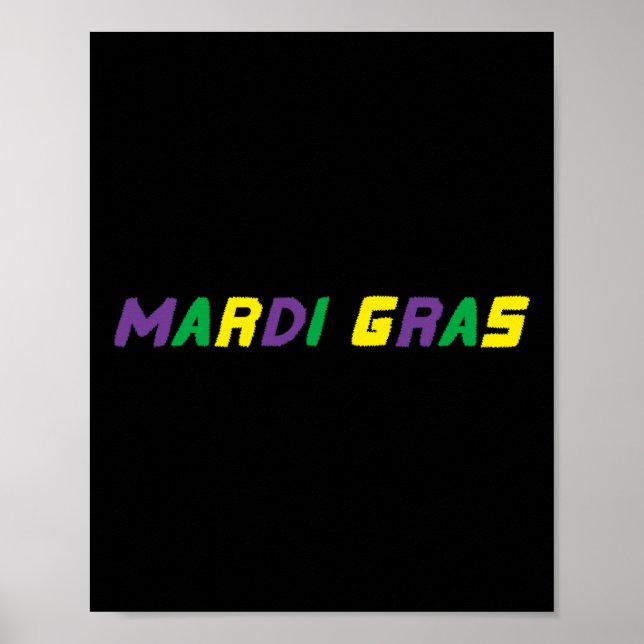 Póster Feliz Carnaval de Mardi Gras Louisiana Hombres de  (Frente)