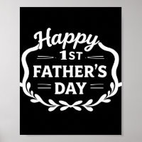 Feliz cartel del 1er Día del Padre – Regalo para n