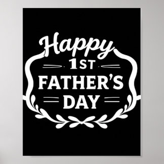 Póster Feliz cartel del 1er Día del Padre – Regalo para n