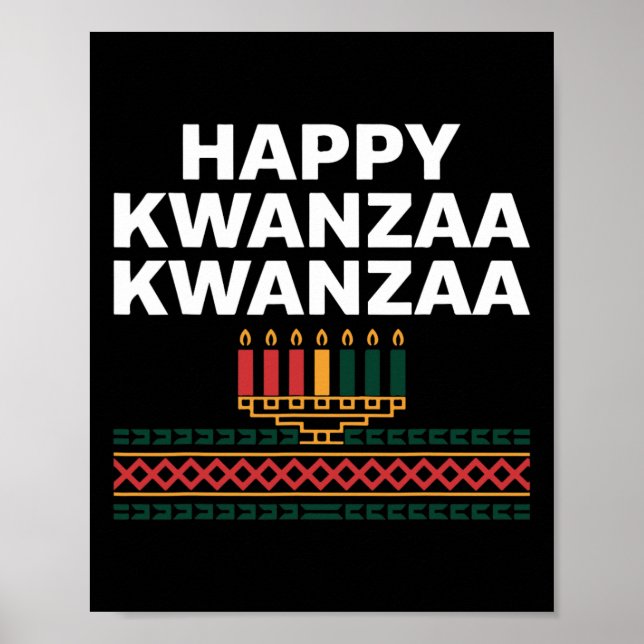 Póster Feliz celebración de Kwanzaa (Frente)