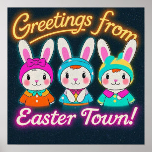 Póster Feliz celebración de Pascua