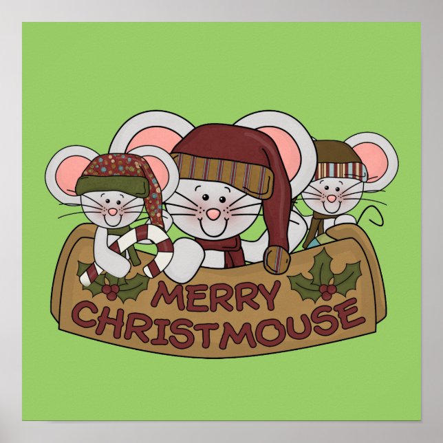 Póster Feliz Christmouse (Frente)