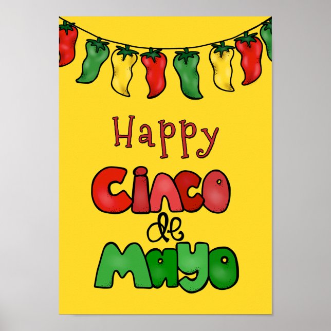 Póster Feliz Cinco de Mayo (Frente)