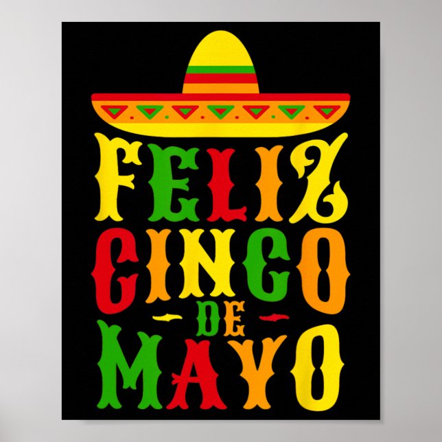 Póster Feliz Cinco De Mayo Festival Mexicano 1 (Frente)