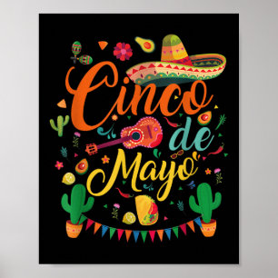 Póster Feliz Cinco De Mayo Fiesta Fiesta Mexicano 5 De Ma