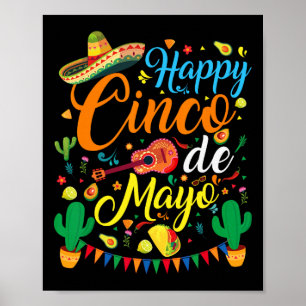 Póster Feliz Cinco De Mayo Fiesta Fiesta Mexicano 5 De Ma