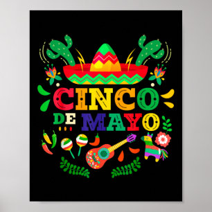 Póster Feliz Cinco De Mayo Hombres Mujeres Niños 5 De May